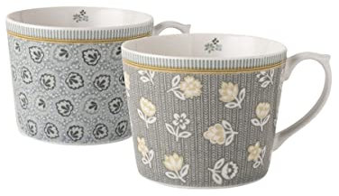 Laura Ashley Tea Collectables Giftset 2 Tassen Sortiert grau 30 cl. Porzellan