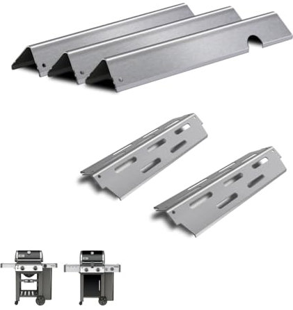 Tombili 43,2 cm Flavorizer Stangen und Wärmeabweiser Ersatz für Weber Genesis II Grillteile, passend für Genesis II 200 Serie E210 S210 LX E240 LX S240.