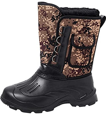 NOAGENJT Stivali Gomma 48 Bassi Scarpe Da Uomo Invernali Fondo Piatto Idrorepellenti E Velluti Caldi Stivali Da Neve Alti Rossi Stivali