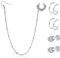 LAURITAMI Fake Nasenring Nasenpiercing Faux Septum Kette Halloween Diamant Stecker Edelstahl Fake Ohr Helix Cartilage Piercing