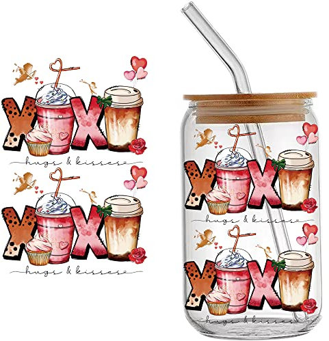 Individueller UV-DTF-Transferaufkleber für Metall/Glas/Tasse, DIY-Design-Logo/Bild/Text, Persönlichkeit, 3D-UV-DTF-Film-Aufkleber (20 Stück, 24,4 x 21,1 cm)
