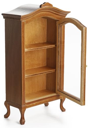 Odoria 1/12 Miniatur Möbel Schrank Puppenhaus Zubehör, Braun
