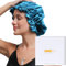 ZIMASILK 100% Mulberry Silk Bonnet for Women Hair Care, Double-Layer Silk Shower Cap, Natural Hair Wrap for Sleeping with Elastic Stay On Head (1Pc, Peacock Blue)