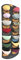 Soulbuddy Cap Organizer für 14 Caps | Aufbewahrung für Schirmmützen | Hängeregal für Kappen | Hat Storage | Baseball Cap Halter
