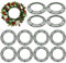 Thealyn 12 Stück 35 cm Metall-Kranzrahmen Draht Kranz Ringe für Weihnachten Neujahr Party Home Decor Handwerk Supplies (Grün)