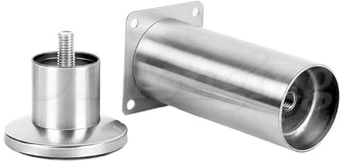 AVIMYA 2/4 Stück verstellbare Schrankbeine aus Edelstahl, Möbelbeine, modern und einfach, for Sofa, Schrank, Bett, Stützbeine 80–300 mm (Color : 2Pcs 100mm)