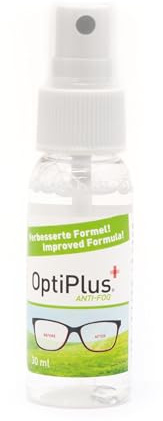 OptiPlus Anti-Fog Eyeglass Cleaning Spray for Long-Lasting Fog Protection Even with Diving and ski Goggles - Works in high Humidity - Ideal for on the go or When Travelling (1 Spray (30ml))