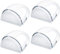 Hantoc 4 Pack Clear Door Stopper, Rubber Doorstops Self Adhesive Fit Most Door