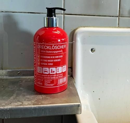 Drecklöscher Seifenspender von Winkee für 500 ml Flüssigseife, 18 cm hoch