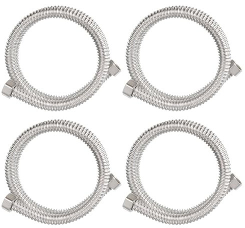 PATIKIL G1/2 x 39,37 Pouces Tuyau Flexible de Chauffe-Eau d'Acier Inoxydable, 4 Pcs Tuyau de Connecteur de Chauffe-Eau Ondulé Durable, pour Raccord de Conduites d'Eau