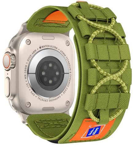 Cinturino per Apple Watch Ultra 2 49mm, Cinturini in Velcro Sport in Nylon Robusti Compatibile con Apple Watch Ultra 2/Ultra 49mm 46mm 45mm 44mm 42mm iWatch Serie 10/9/8/7/6/5/4/3/Serie SE/(SE 2)