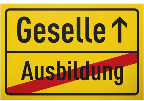 DankeDir! Geselle Ausbildung - Schild 30 x 20 cm - Fotobox Partydeko Requisiten Feier Accessoires Handwerk Geschenk - Geschenk Auszubildender Deko Idee Karte Überraschung Party