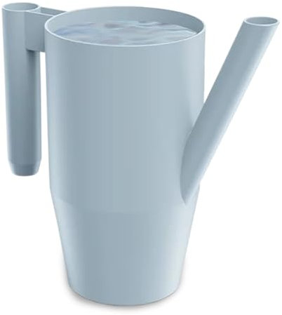 PECZEKO Gießkanne 2,0 Liter für Haus & Garten - aus robustem Kunststoff - giesskanne zur einfachen Bewässerung von Blumen, Pflanzen und zimmerpflanzen 1er-Set (1 Pack) Grau