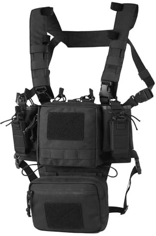 VOTAGOO Taktische Brustschützer, Paintball Chest Rig (Black)