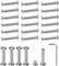 KINDPMA 60Sets M3 Cupboard Joining Bolts Cabinet Connectors Furniture Connecting Screws Bolts Furniture Fastener Binding Screws Bolts with Wrench for Connecting Furniture Wardrobe 25mm