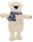 Hot Water Bottle with Cover 1 Litre - Fluffy Faux Fur Fleece Cover Durable Winter Warm - Natural Rubber- Adults and Kids Cute Animal Fleece Novelty Plush Hot Water Bag Cosy Gifts (Polar Bear)
