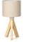 RLCLUTW Nachttischlampen aus Holz – Vintage Tischlampen mit Leinen-Lampenschirm, E27 Fassung, Stativ Design, ideal für Schlafzimmer & Wohnzimmer, Deko & Geschenkidee für Zuhause
