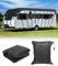 SUPAREE Telo Copri Camper Impermeabile Telo Copertura Tetto Camper 210D Protezione UV con Strisce Riflettenti Nero (10 x 3m)