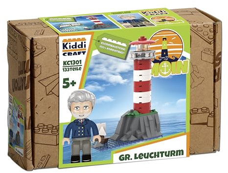KIDDICRAFT KC1301 Großer Leuchtturm - Klemmbausteine Set Moin, maritim