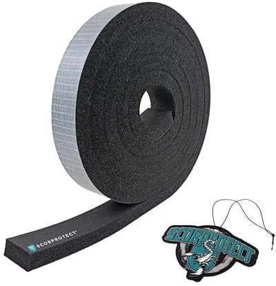 Armaflex original XG Kautschuk Streifen Zuschnitt + Scorprotect® Duftbaum (schwarz, 25 mm selbstklebend x 5 cm x 4 m)