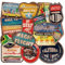 Retro Vintage Aufkleber, 36 Groß Reise Stickers für Auto Koffer Skateboard Skate Guitar