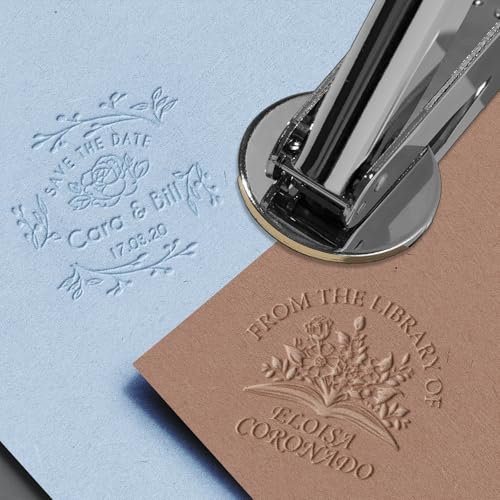 Personalisierte Prägestempel Individuelle Buchpräger für Bibliotheken, Büros und Hochzeiten
