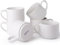 GBHOME 400ml stapelbare Keramik-Kaffeebecher 6er Set für Damen & Herren, moderne Tassen mit stabilem Boden für Latte/Tee/Cappuccino, spülmaschinenfest & mikrowellengeeignet, Matt Weiß