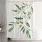 Rideau Douche Vert Rideau de Douche Anti Moisissure Feuille 80x200 cm avec Ourlet Lesté et 12 Crochets, Lavable - Imperméable - Séchage Rapide Shower Curtain pour Salle de Bain et Baignoire 2Y-254