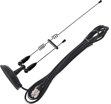 YNIBST Dual Band Radio Antenna Aerial VHF/UHF 144/430MHz with Magnetic Base | Amateur Antenna with PL259 Connector 4-meter RG-58 Cable