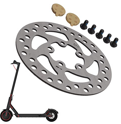 BuyWeek Disco de Freno Pastillas de Freno para Xiaomi M365 PRO PRO2, 120 mm de Acero Inoxidable para Scooter Eléctrico