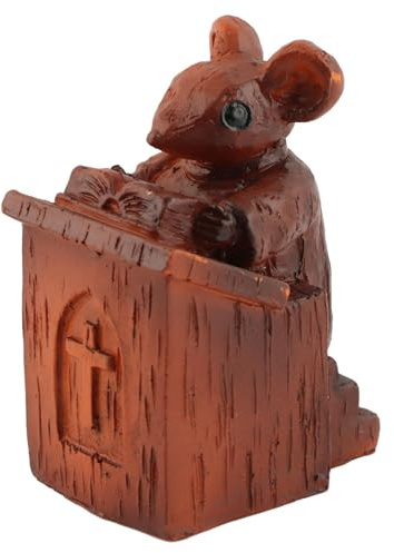 LianSinGo Church Mouse in The Pulpit, Resin Christ Church Mouse Stand Statue Wooden Churchs Mouses Statue Collectibles Figurines for Home Outdoor Garden Decor(COLOR:Brown)