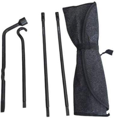Ronyme Kit d'outils pour Roue de Secours, clé à écrous de Roue, Outils de Robustes pour Garage et véhicules, démonte-Pneu Manuel