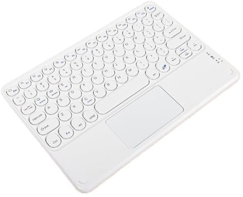 NFQZAWSKX Accessories Teclado táctil y con Teclas Redondas de 10 Pulgadas, Adecuado for tabletas, computadoras portátiles y teléfonos celulares universales.(White Touch Keyboard)