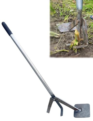 T Post Puller, Manual Post Puller Tool for Fence Posts Tree Roots and Stumps Multiple Sizes(Long-Handled)