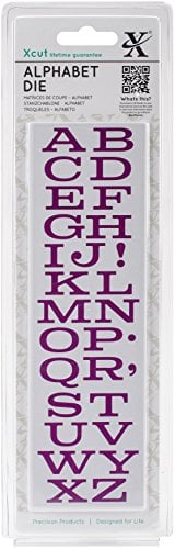 Xcut Alphabet Dies Mid West, Carbon Steel, Art & Craft, Carbon Cutting Tool Supplies, For Beautiful Decoration, Card Making Gift Tag, Wrapping, Scrapbooking, Invitations, Crafters Companion