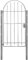 SIXONE Gartentor-Set Metalltor Gartentr Pforte Hoftr inkl Pfosten Zylinder (Ergo) Silber Traditionell