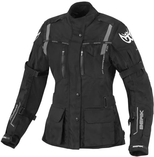 Berik Torino wasserdichte Damen Motorrad Textiljacke, schwarz, 40