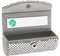 Lippenstiftbox mit Spiegel und Druckknopfverschluss, Lippenstift-Etui - Silber