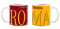 csm informatica Tazza Mug gadget compatibile per tifoso giallorosso Magica Serie Forza giallorossi Adatta a Roma nel cuore personalizzabile