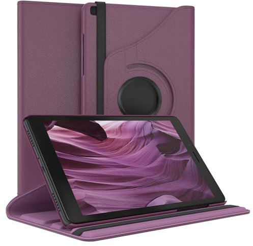 EAZY CASE - Tablet Hülle für Samsung Galaxy Tab A 8.0 2019 Schutzhülle 8 Zoll Smart Cover Tablet Case Rotationcase zum Aufstellen Klapphülle 360° drehbar mit Standfunktion Tasche Kunstleder Lila
