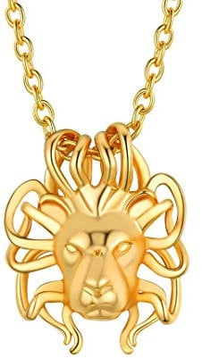 GoldChic Jewelry Gold Leonis Necklace For Women, Gold Chain With Leo Star Sign Pendant 12 Zodiac Gifts For Girlfriends