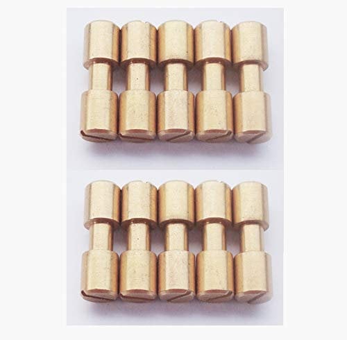 Brass Corby Bolts Fasteners, EDC Knives Maker Pivot Pin Screws,DIY Knife Handle Studs Rivets,Pack of 10 (19mm)