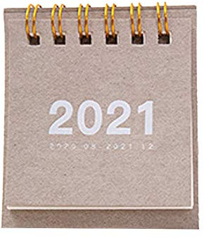 Mini-Tischkalender August 2020 – Dezember 2021, Monatsplaner, Schreibtischkalender, akademischer Jahresplaner für Schule, Silbergrau