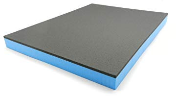 Werkzeugeinlage Hartschaumstoff Systemeinlage Shadow Board Schaumeinlage für Werkzeugwagen, schwarz-blau 20-50 mmm dick (400 x 600 x 30 mm)
