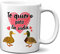 Planetacase - Taza Te Quiero Pato La Vida - Idea de Regalo para Enamorados - Apta para Microondas y Lavavajillas - Porcelana Blanca Sublimada, Multicolor, 330 mL, Cerámica
