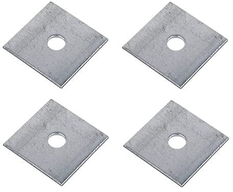 TERF® Heavy Duty M20 (20mm) X 50mm X 3mm Zinc Plated Steel Square Plate Washer 20mm ID X 50mm OD X 3mm Thickness - Pack of 4