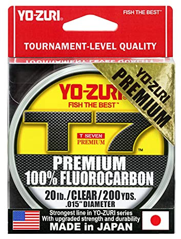 Yo-Zuri Unisex-Erwachsene T7 20LB CL 200YD Fluorkohlenstoff-Angelschnur, farblos