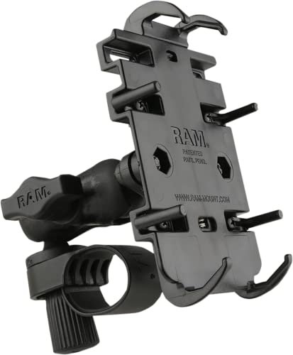 Ram Mounts Supporto per telefono piccolo con impugnatura RAP-B-460-A-PD3U per manubrio della bicicletta