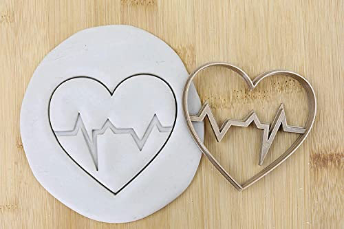 Medizin Arzt EKG Cookie Cutter Fondant Keksstempel/Ausstechform Keksausstecher Plätzchen ca. 8cm