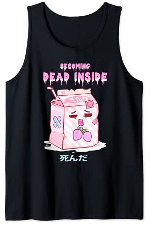 Becoming Dead Inside Japanischer Erdbeermilch Shake Karton Tank Top